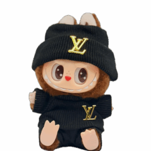 POP MART The Monsters Labubu Fashion Dress - Louis Vuitton Style Outfit  - Black Knit Sweater