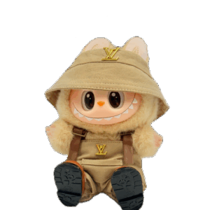 POP MART The Monsters Labubu Fashion Dress - Louis Vuitton Style Outfit  - Brown