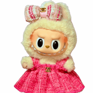 POP MART The Monsters Labubu Fashion Dress - Chanel Style Dress - Pink Headband - Version 2.0