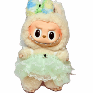 POP MART The Monsters Labubu Tulle Dress - Chanel Style - Green