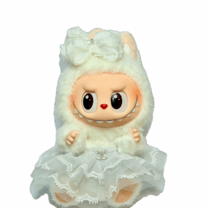 POP MART The Monsters Labubu Tulle Dress - Chanel Style - Grey