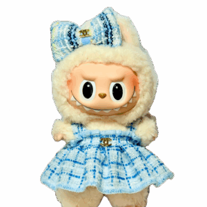 POP MART The Monsters Labubu Fashion Dress - Chanel Style Dress - Blue - Version 2.0